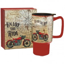Red Barrel Studio Harlan Vintage Motorcycle Travel Mug RBRS6717